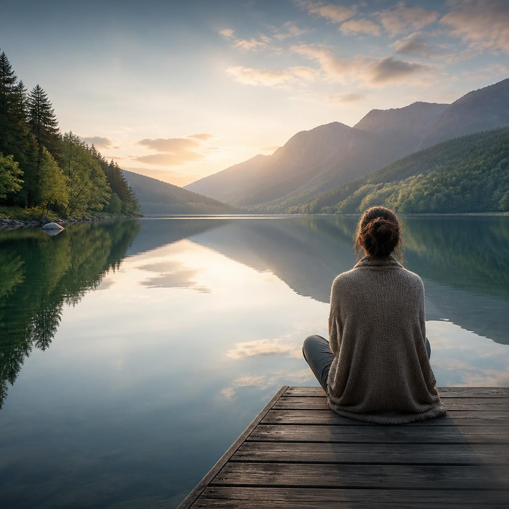 Illustration for the English word “peaceful”