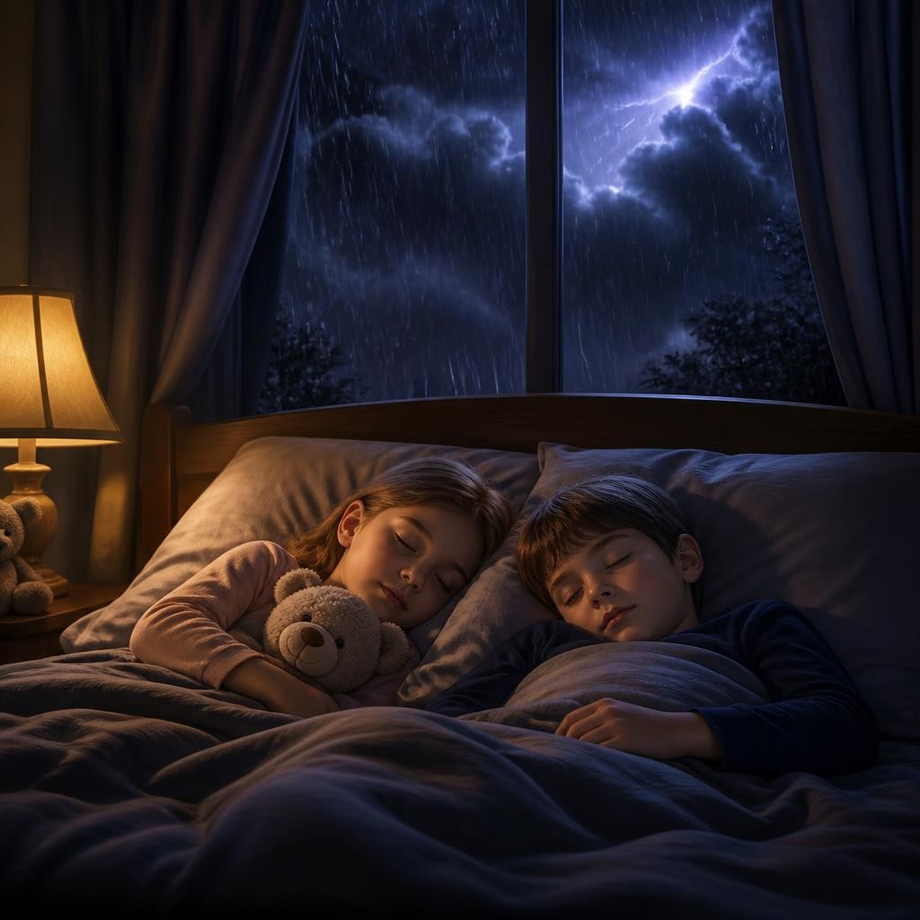 Illustration for the English word “peacefully”