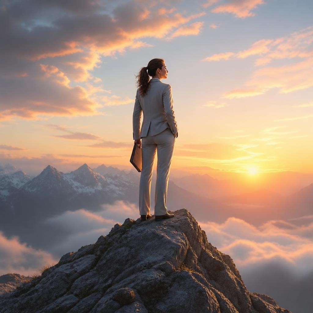 Illustration for the English word “peak”