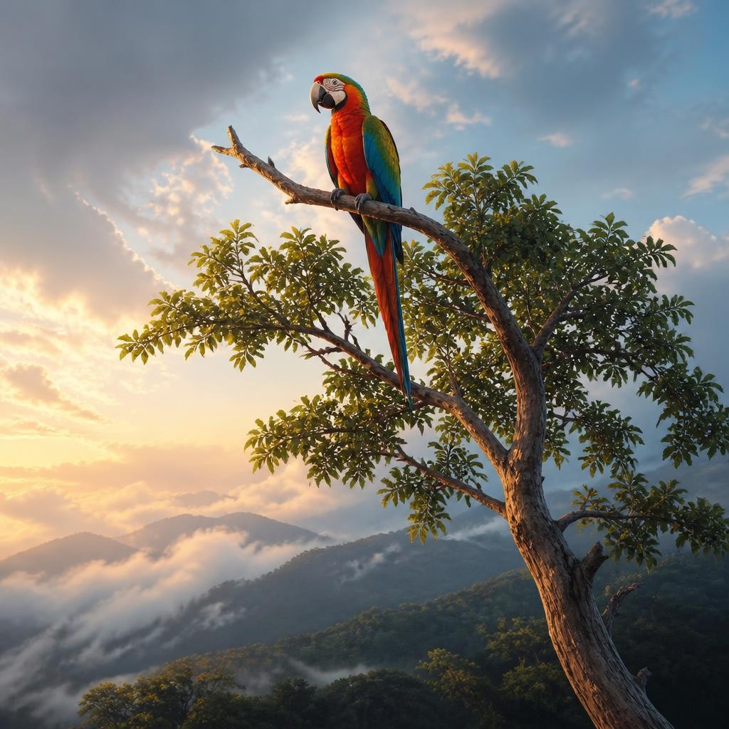 Illustration for the English word “perch”