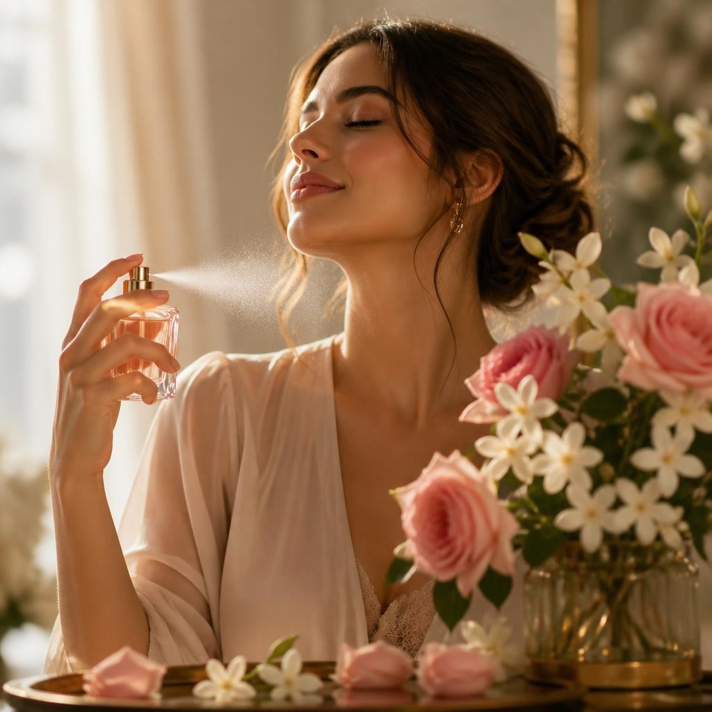 Illustration for the English word “perfume”