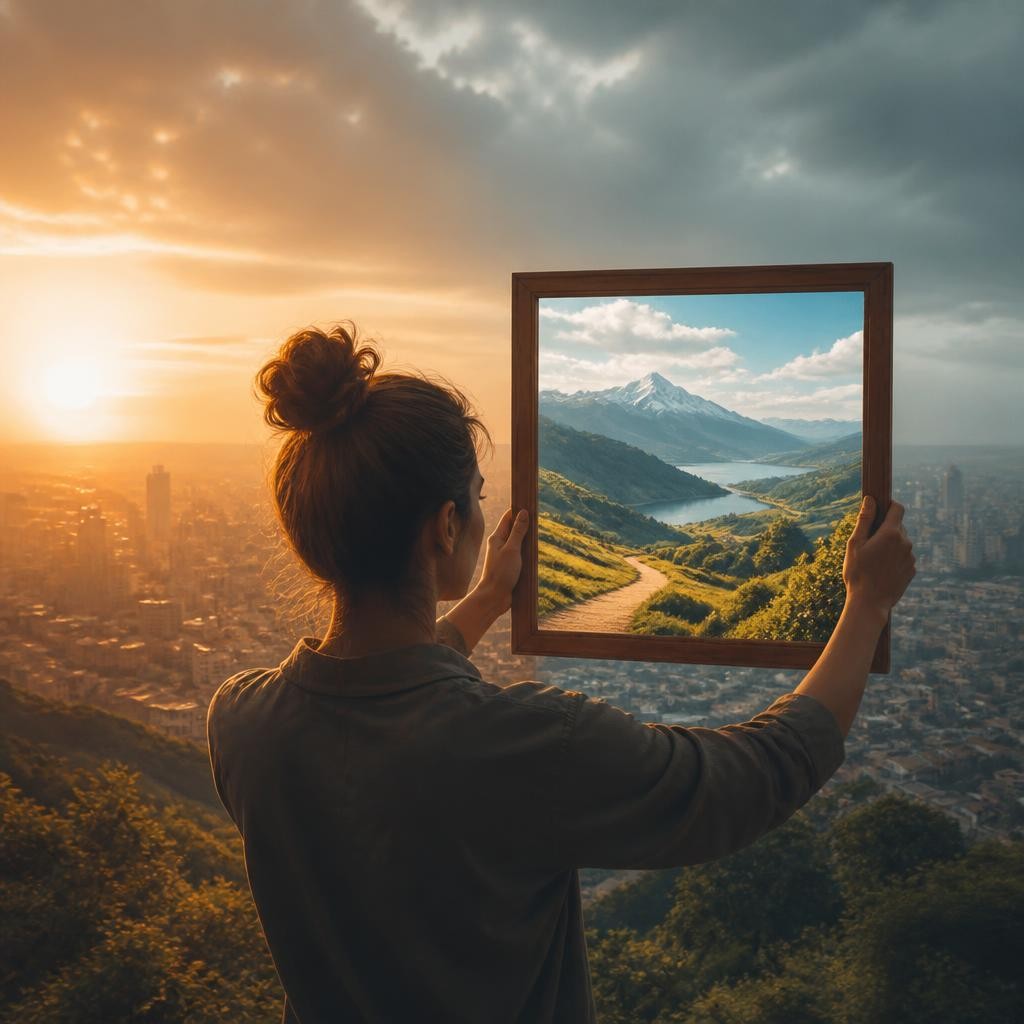 Illustration for the English word “perspective”