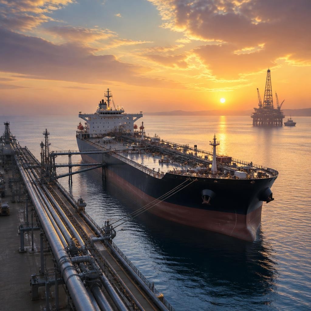 Illustration for the English word “petroleum”