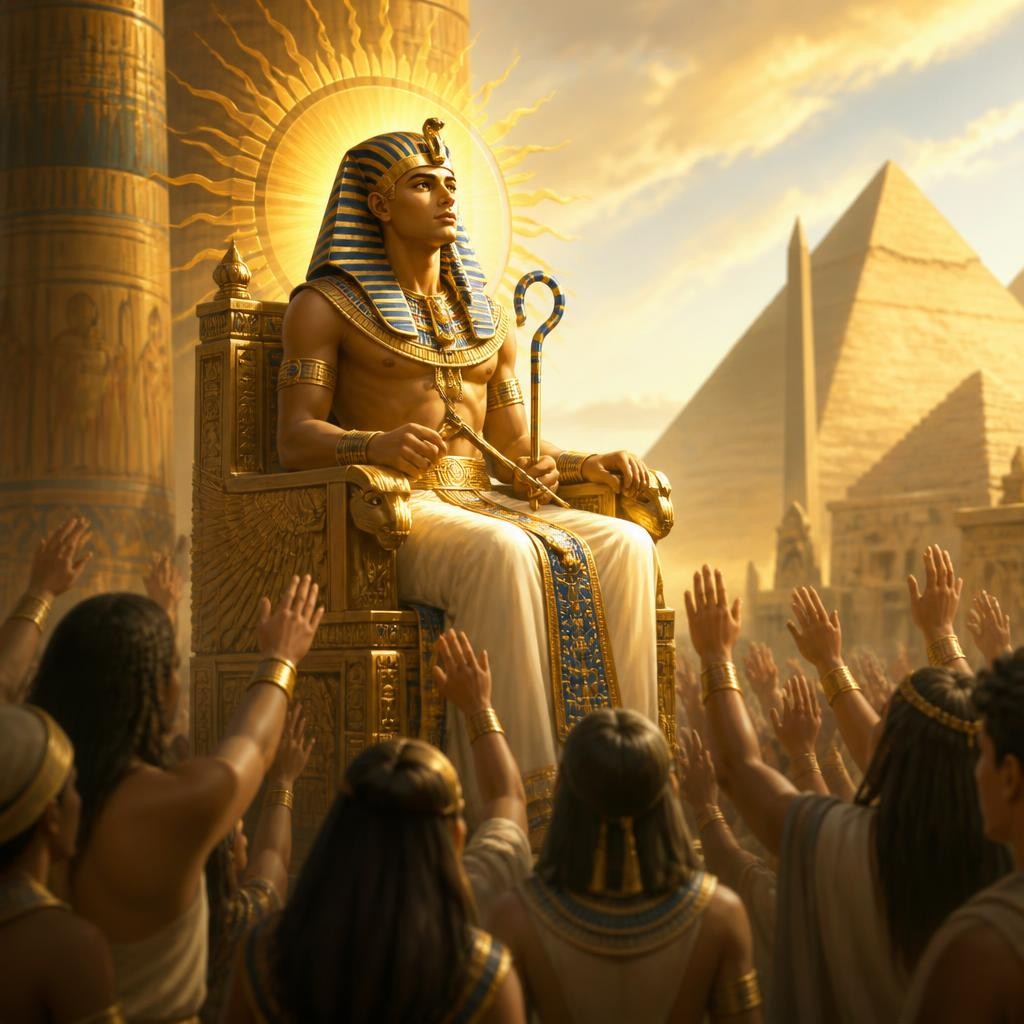 Illustration for the English word “pharaoh”
