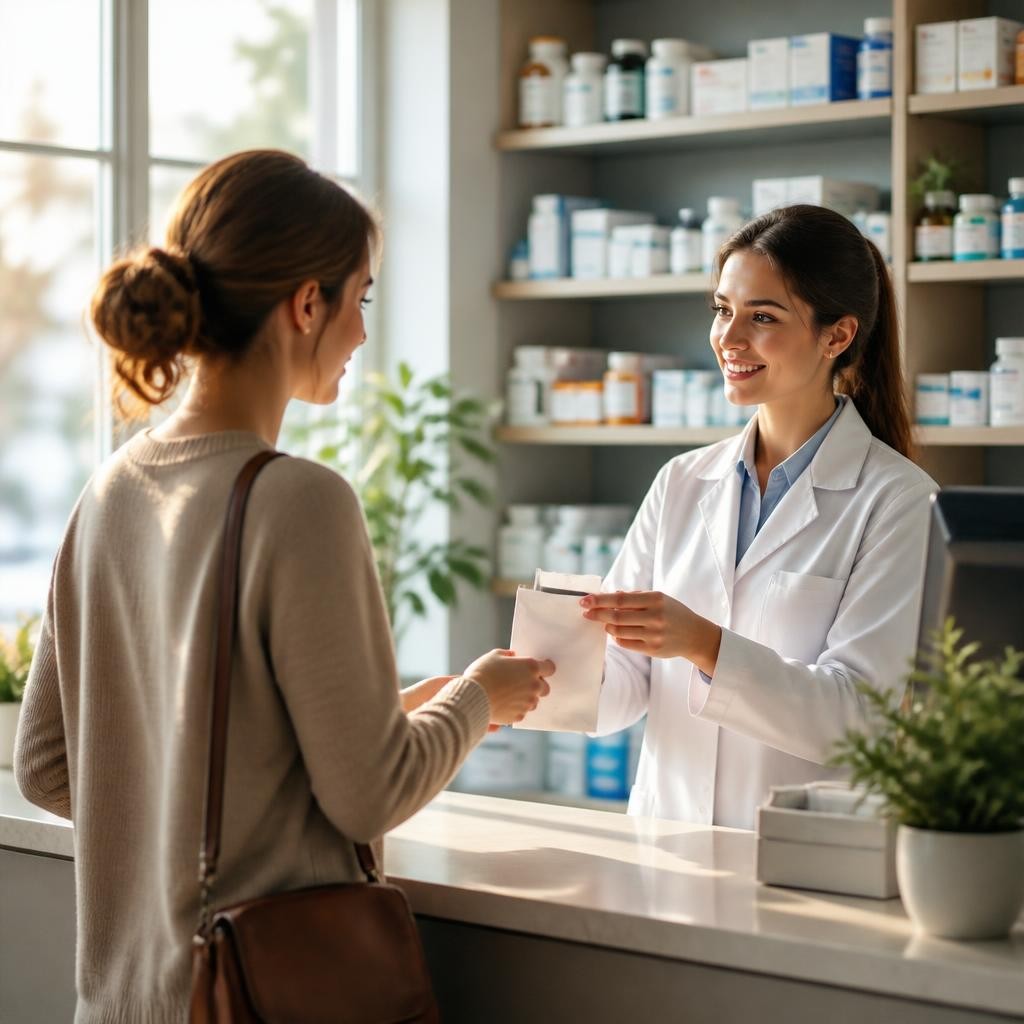 Illustration for the English word “pharmacy”