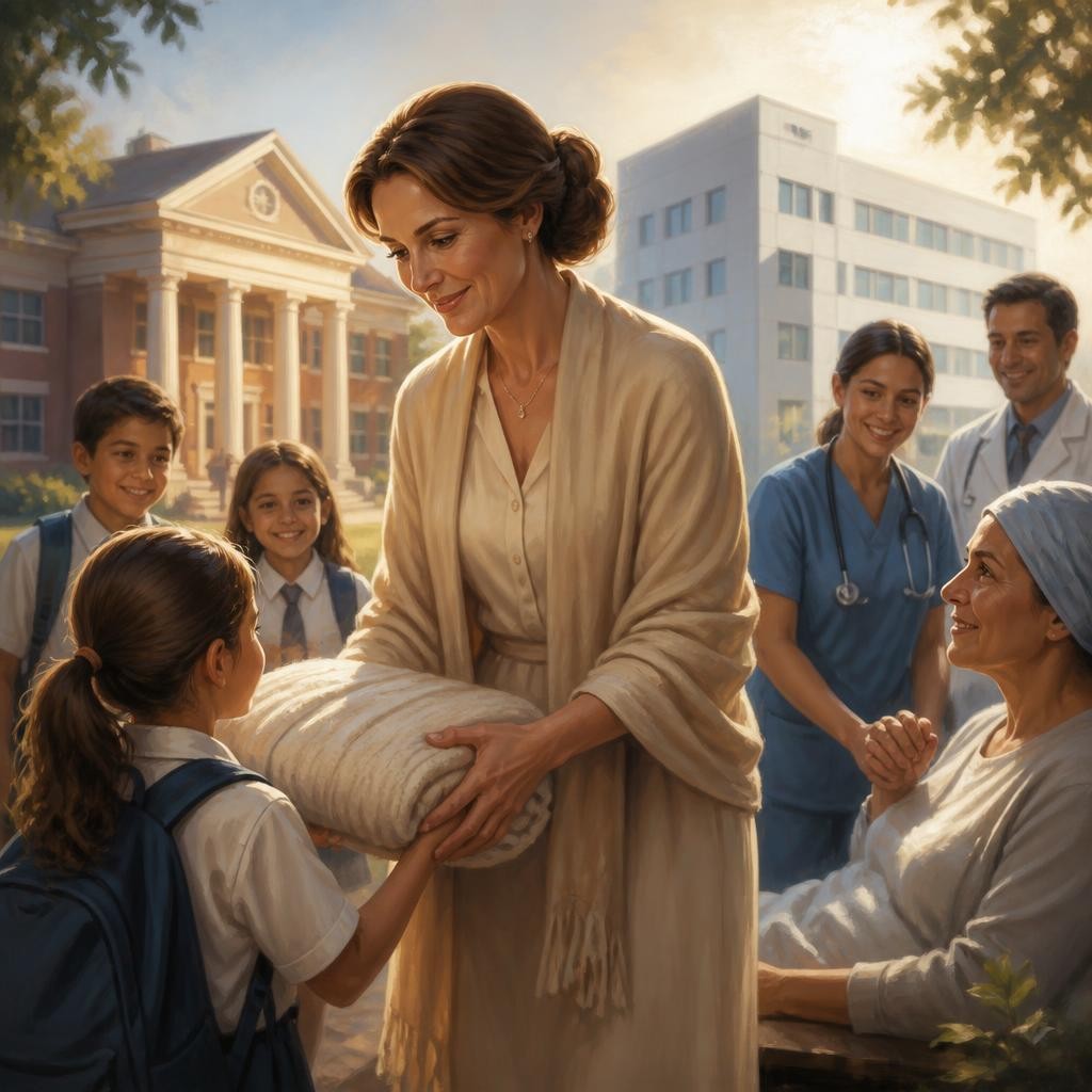 Illustration for the English word “philanthropy”
