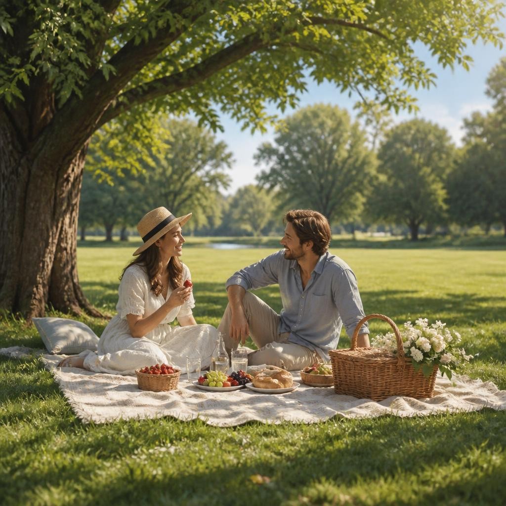 Illustration for the English word “picnic”