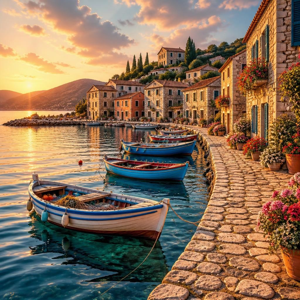 Illustration for the English word “picturesque”