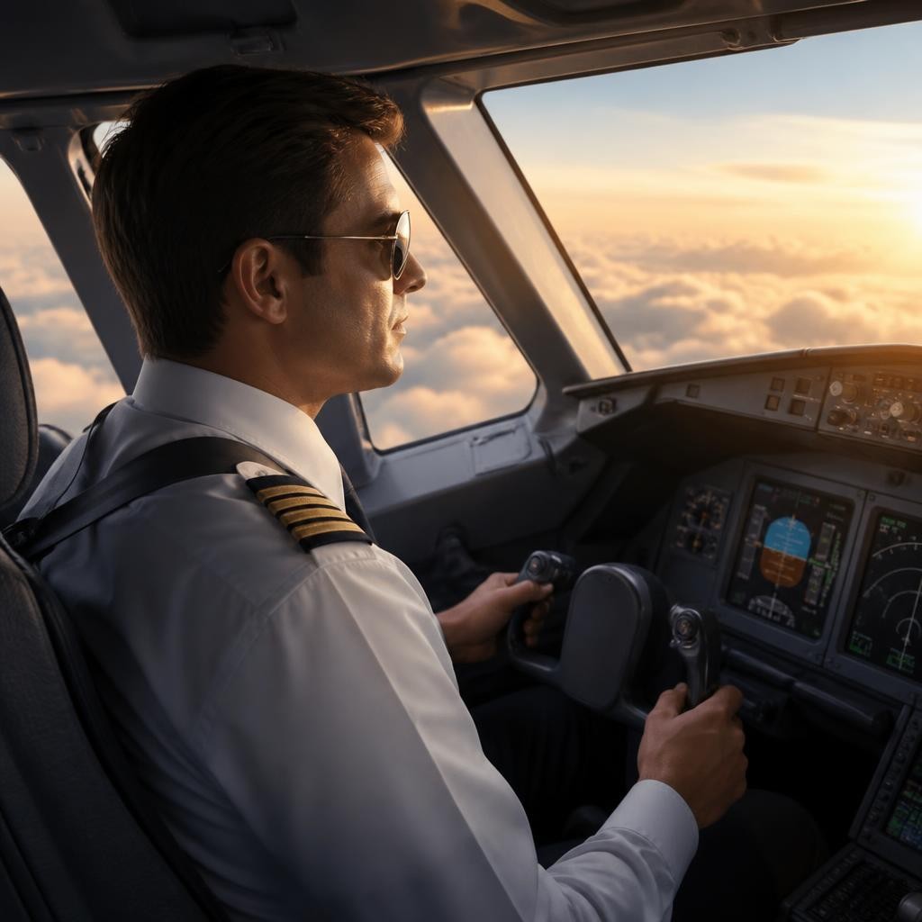 Illustration for the English word “pilot”