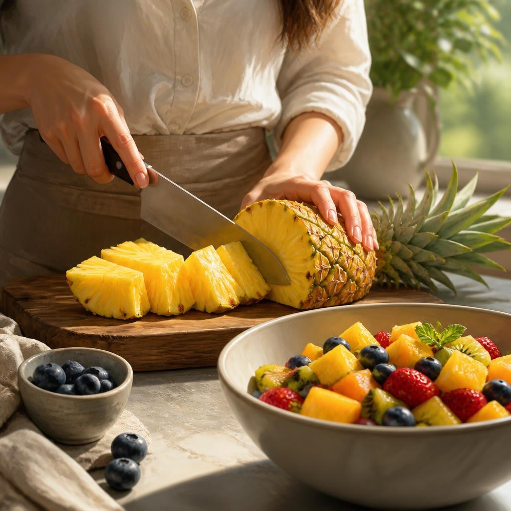 Illustration for the English word “pineapple”