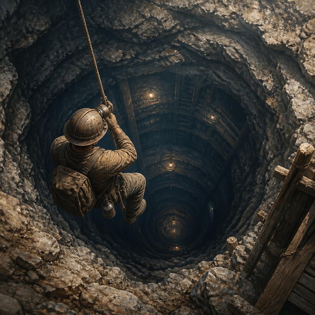 Illustration for the English word “pit”