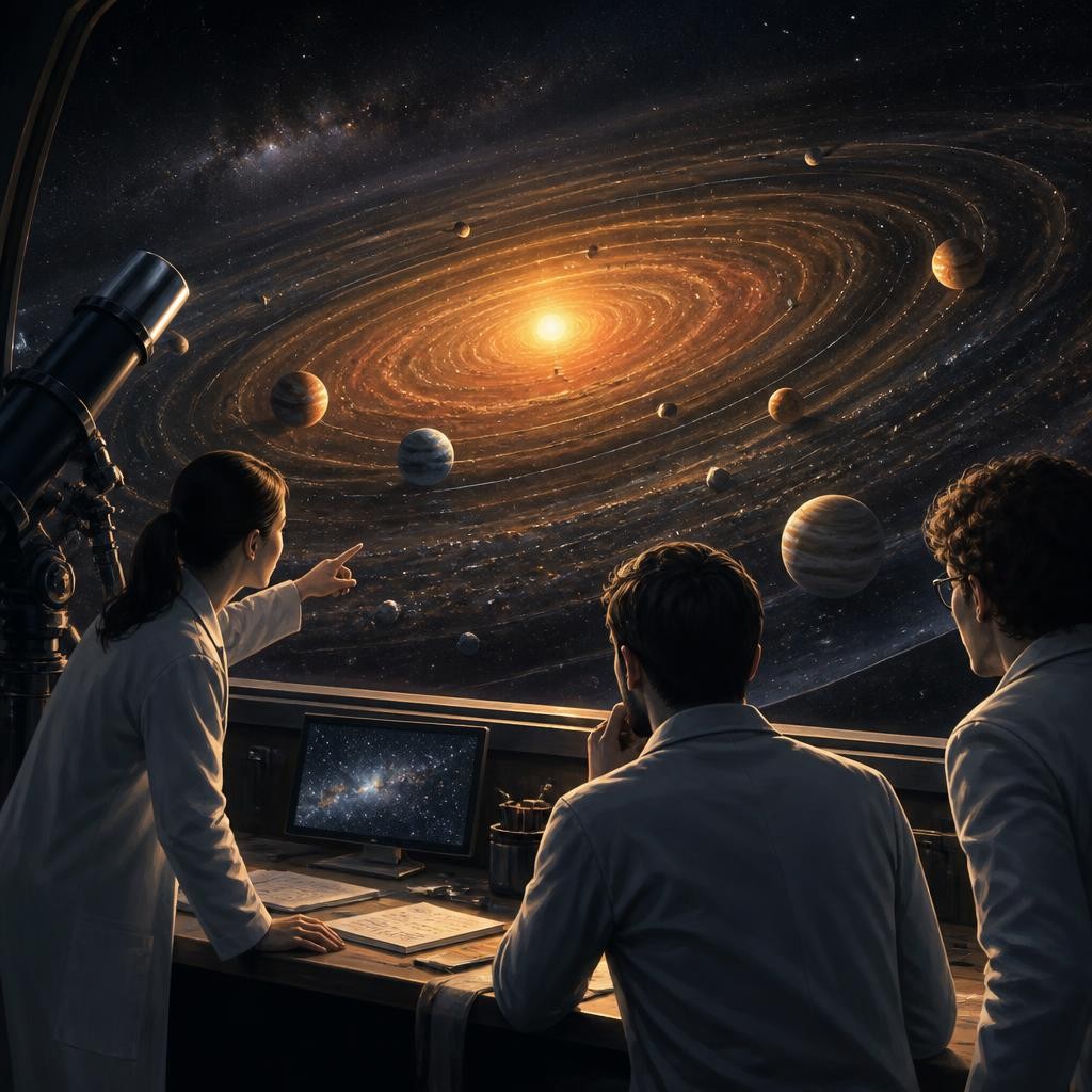 Illustration for the English word “planetary”