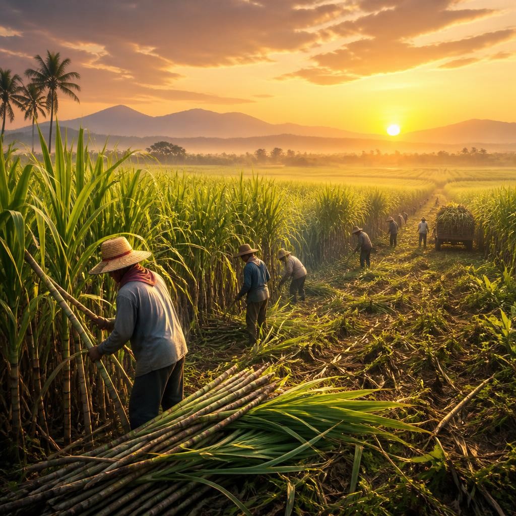 Illustration for the English word “plantation”