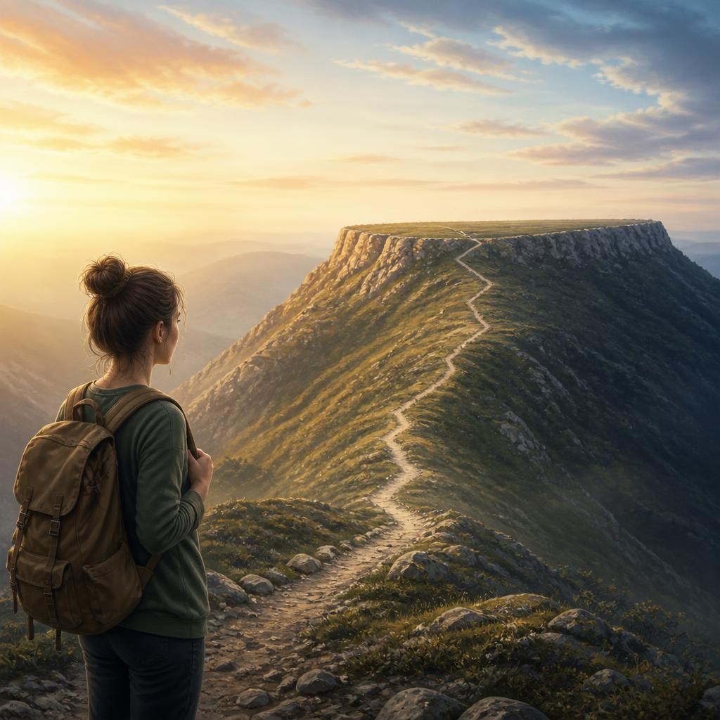 Illustration for the English word “plateau”