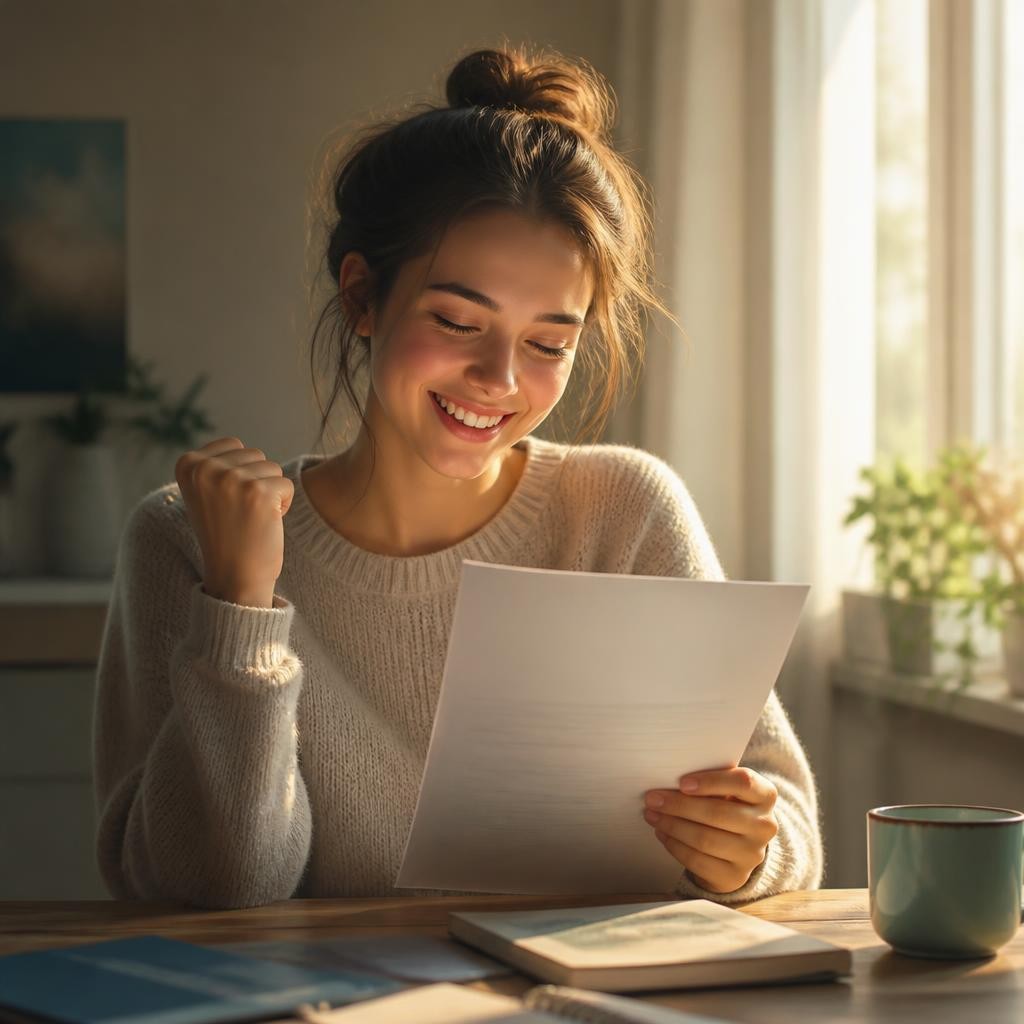Illustration for the English word “pleased”