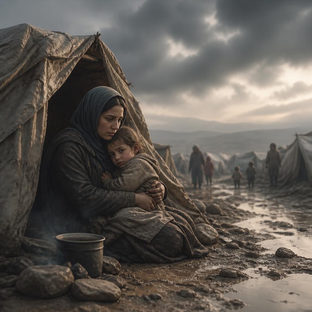 Illustration for the English word “plight”