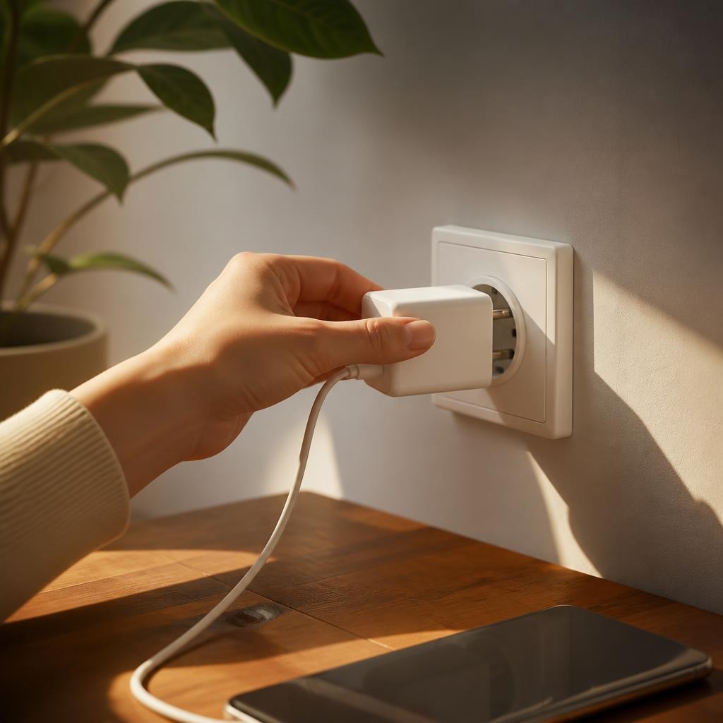 Illustration for the English word “plug”