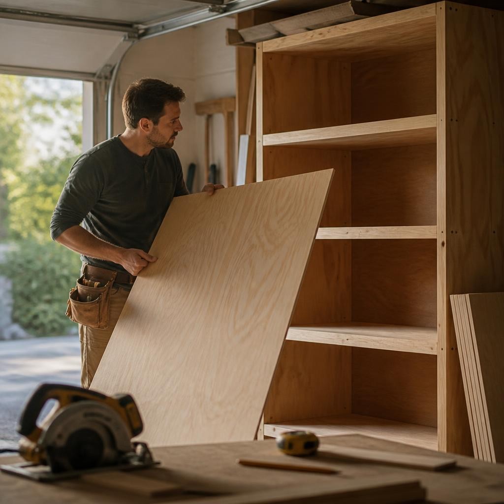 Illustration for the English word “plywood”
