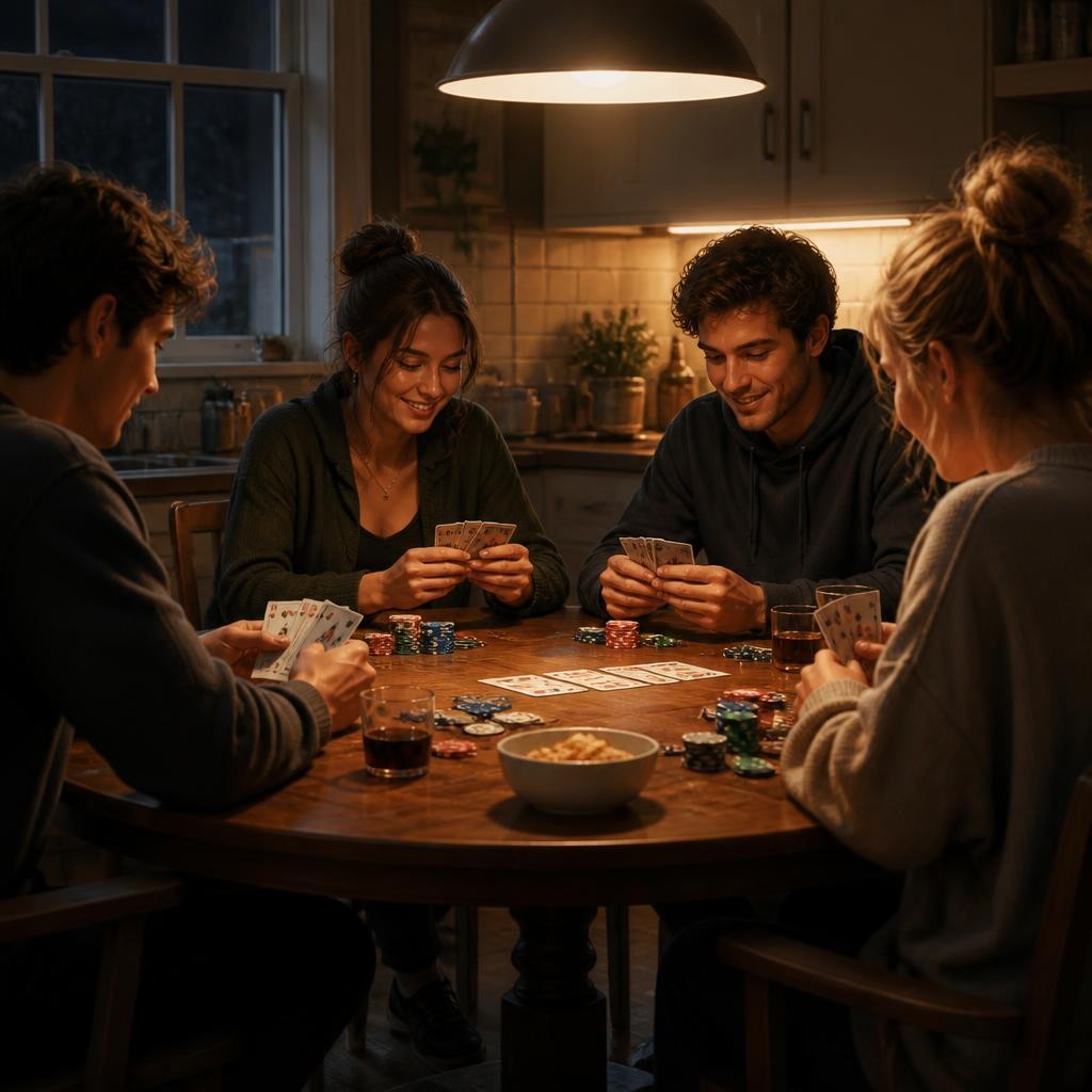 Illustration for the English word “poker”