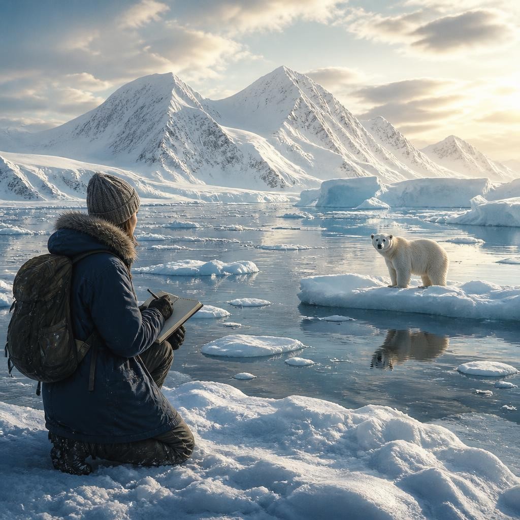 Illustration for the English word “polar”
