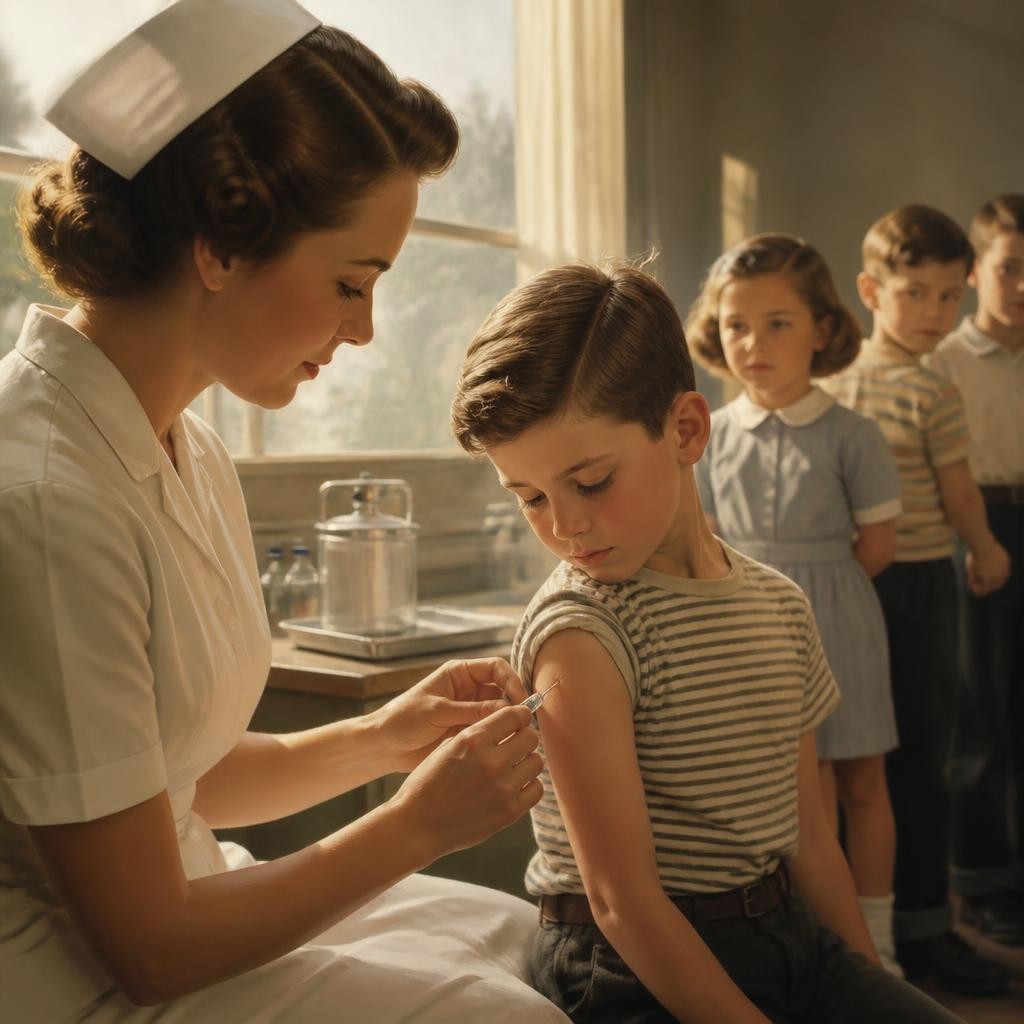 Illustration for the English word “polio”