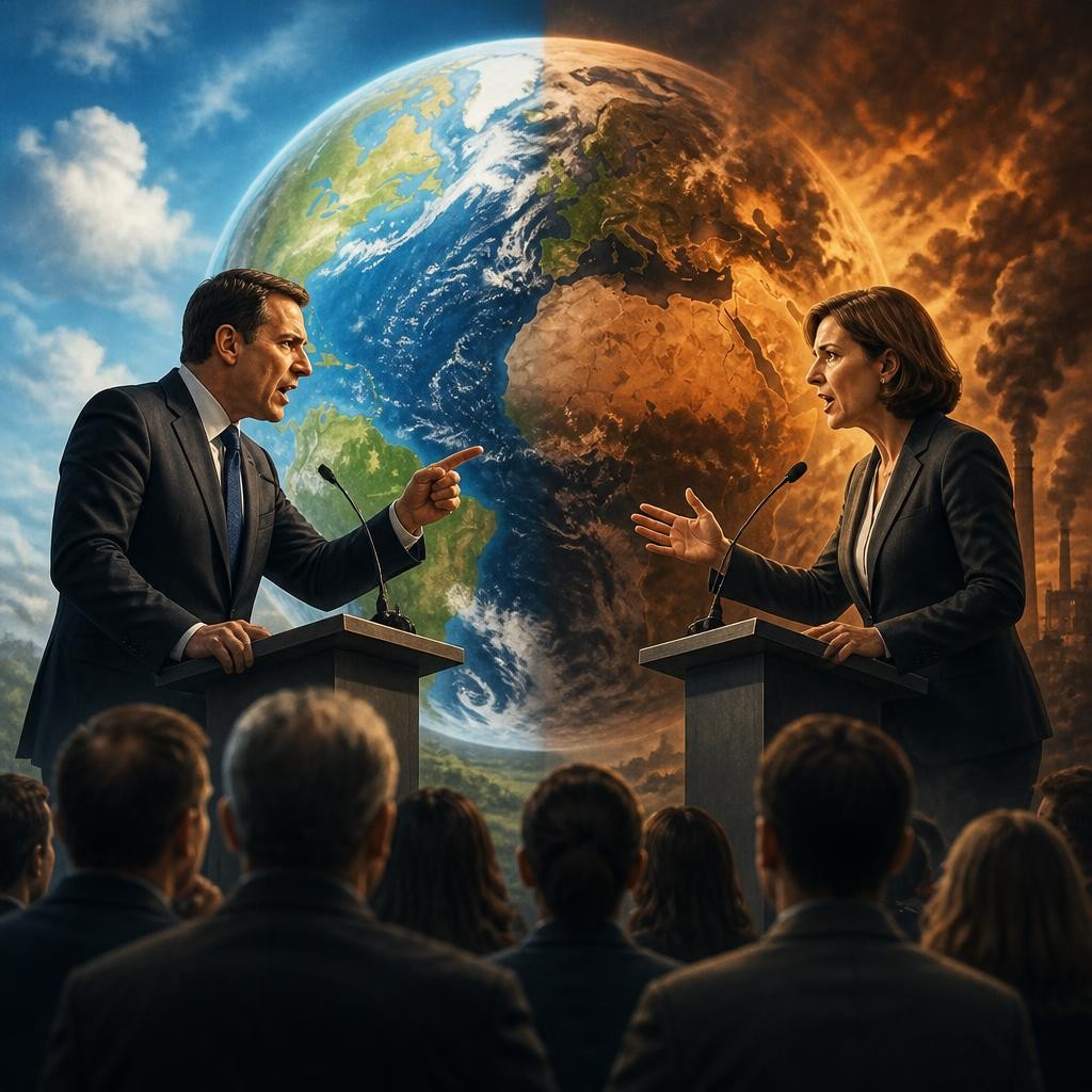 Illustration for the English word “political”