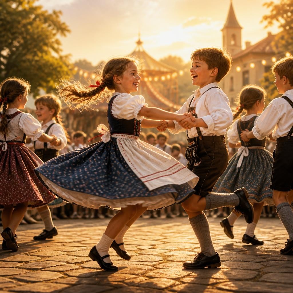 Illustration for the English word “polka”