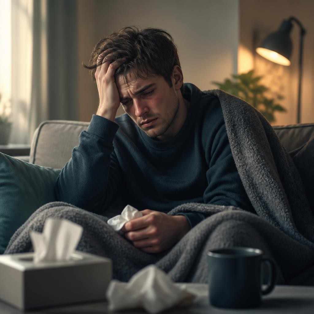 Illustration for the English word “poorly”