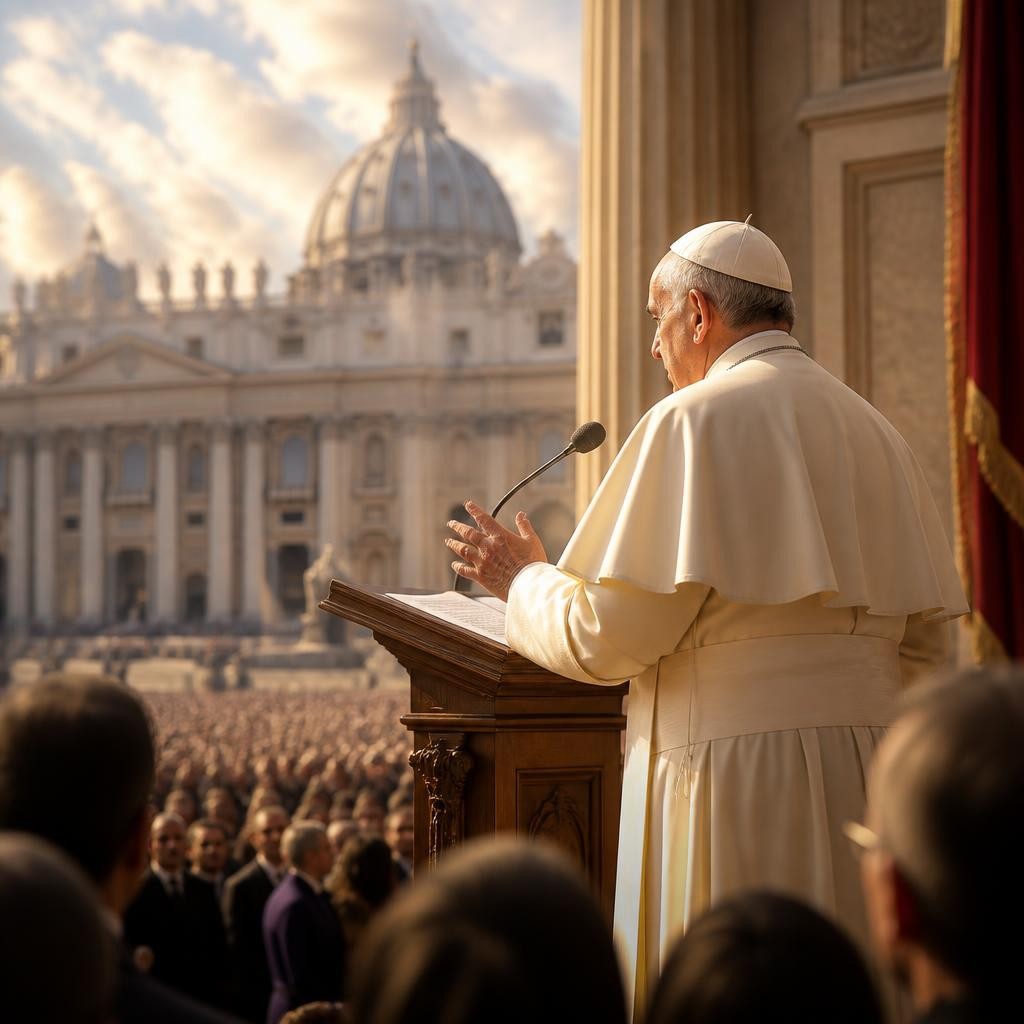 Illustration for the English word “pope”