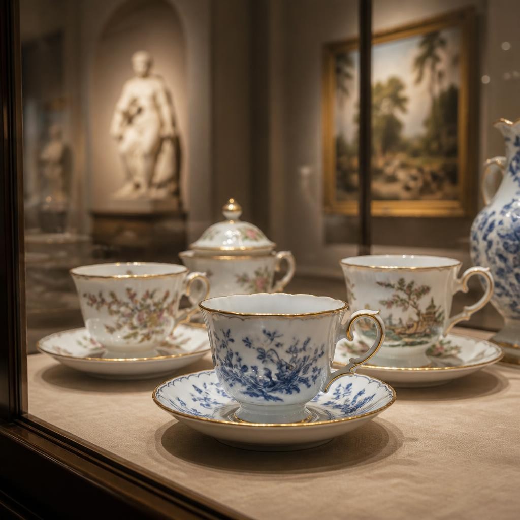 Illustration for the English word “porcelain”