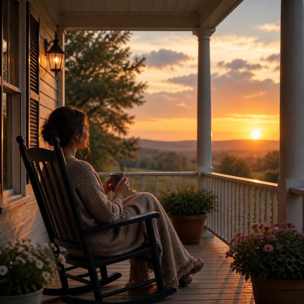 Illustration for the English word “porch”