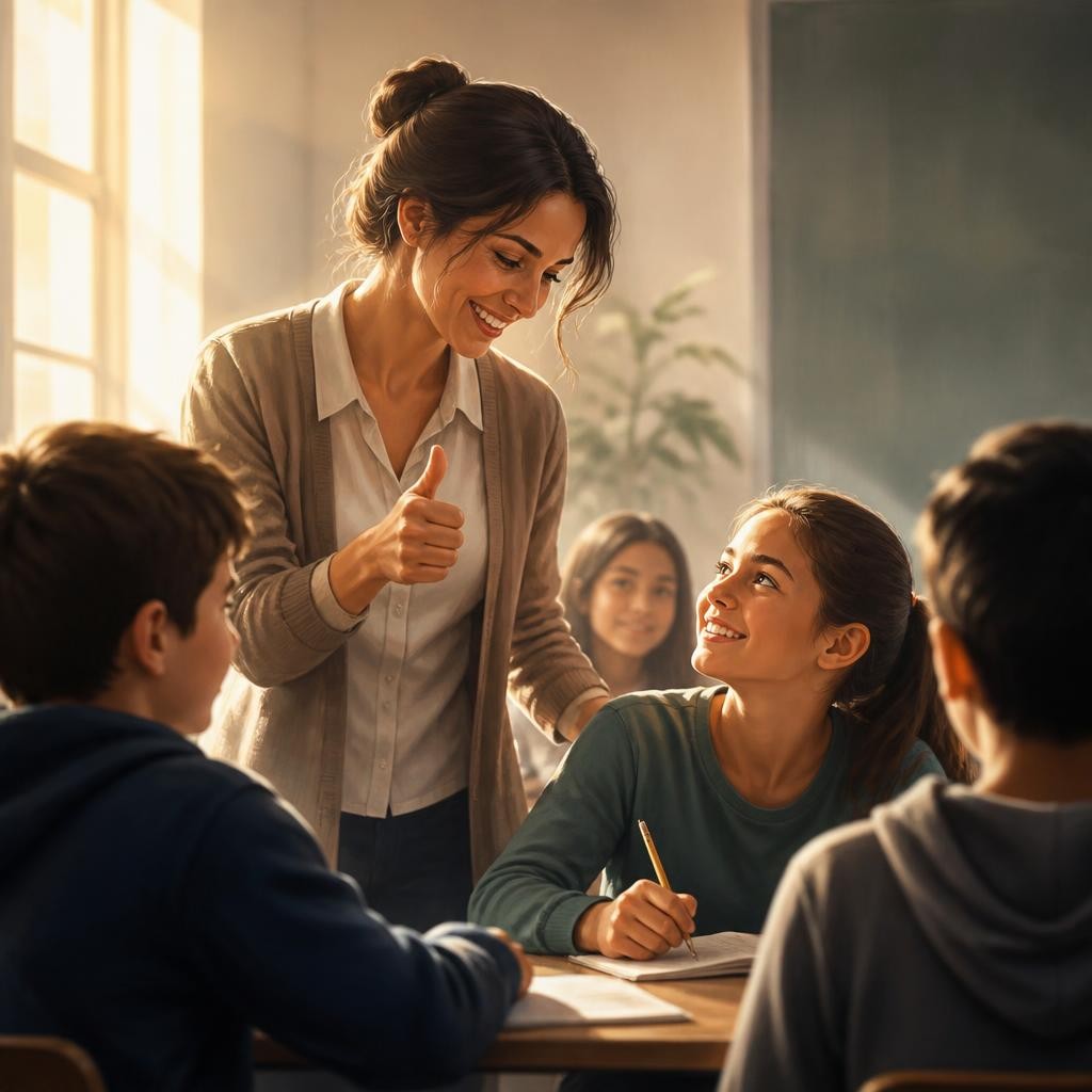 Illustration for the English word “positively”