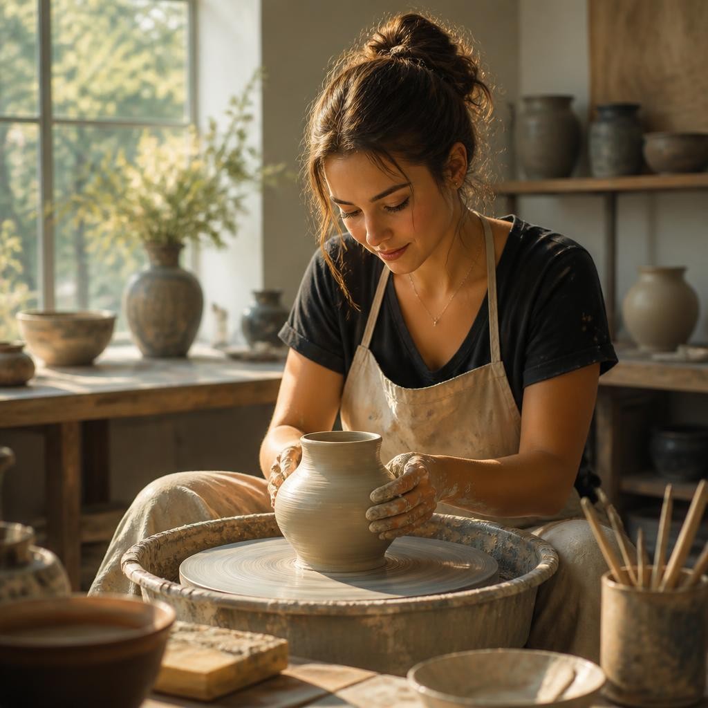 Illustration for the English word “pottery”