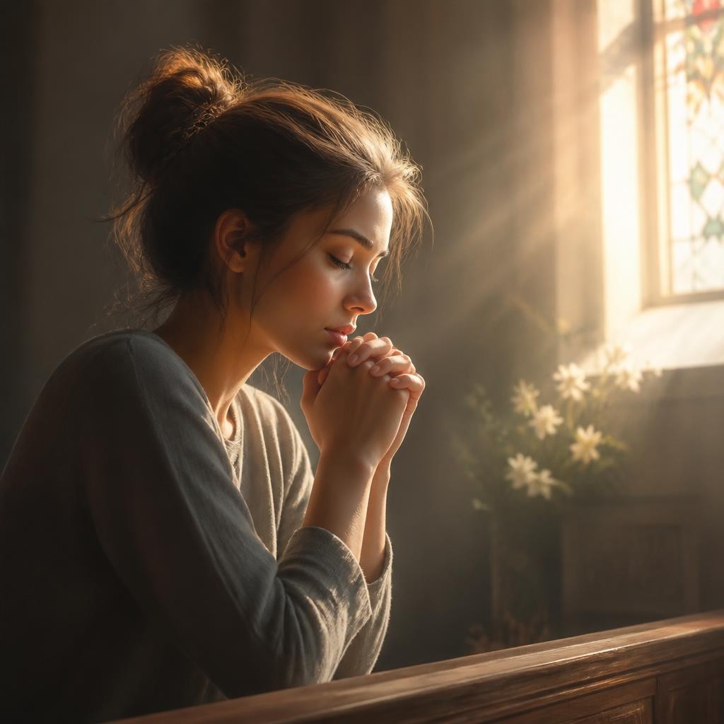 Illustration for the English word “prayer”