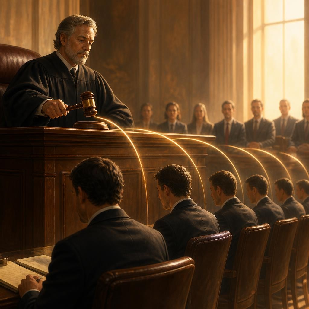 Illustration for the English word “precedent”