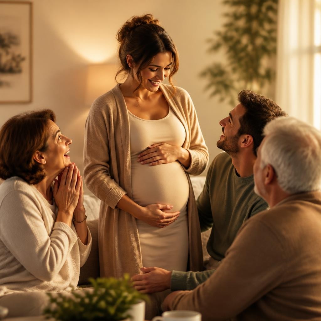 Illustration for the English word “pregnancy”