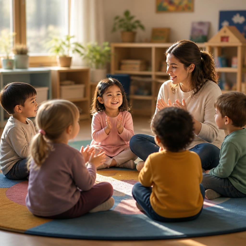 Illustration for the English word “preschool”