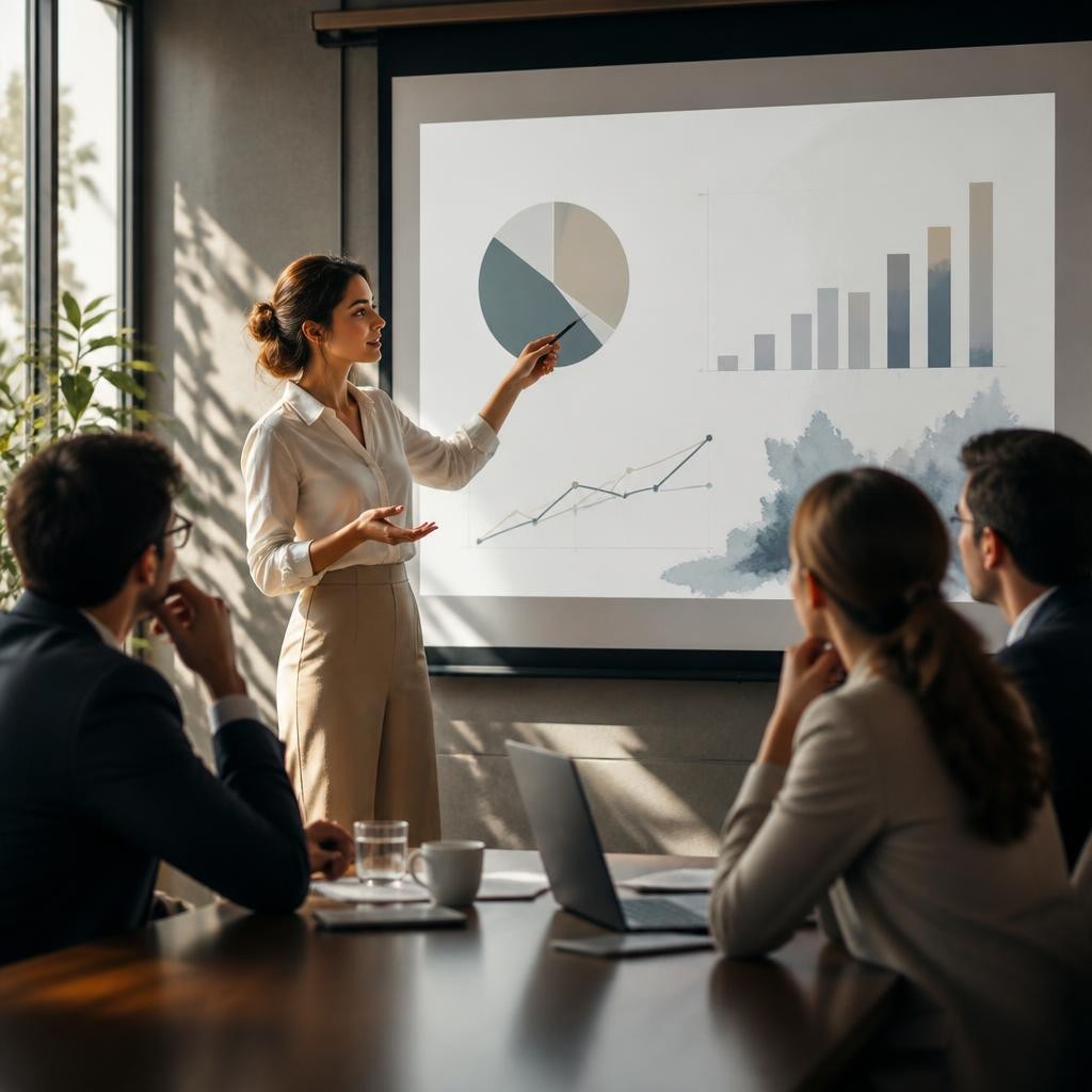 Illustration for the English word “presentation”