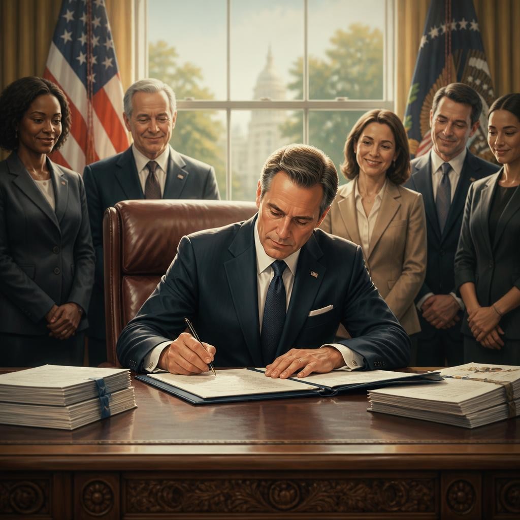 Illustration for the English word “presidency”