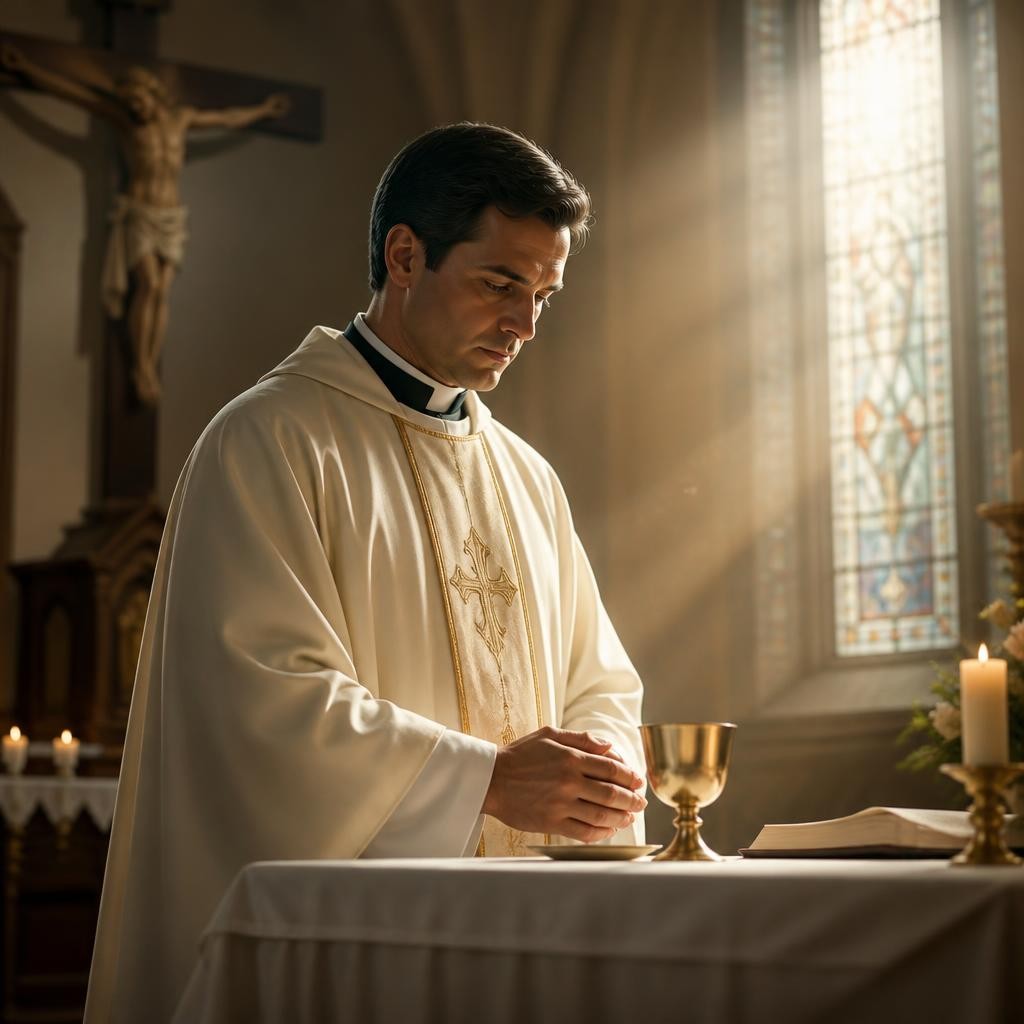 Illustration for the English word “priesthood”