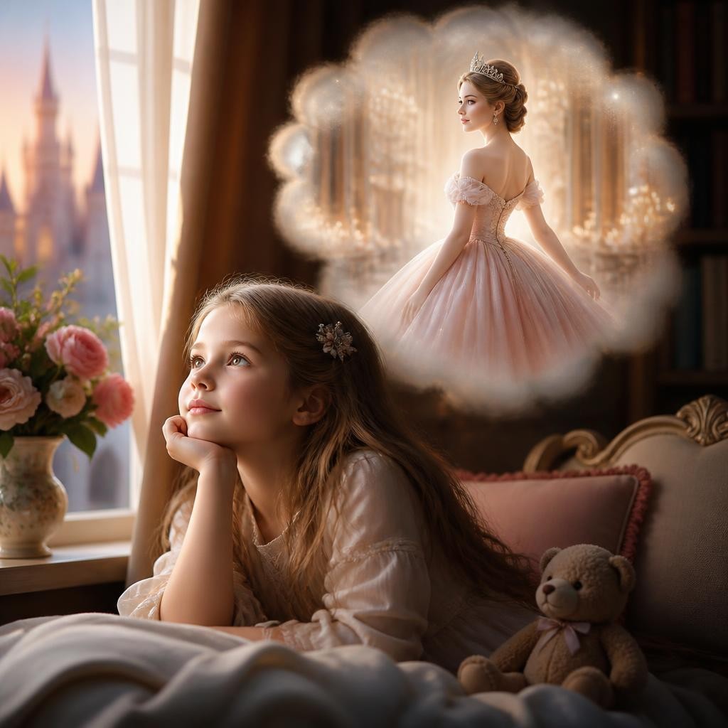 Illustration for the English word “princess”
