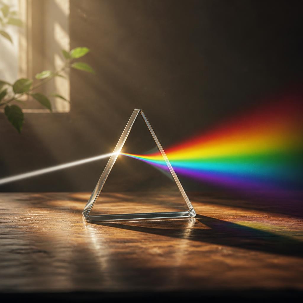 Illustration for the English word “prism”