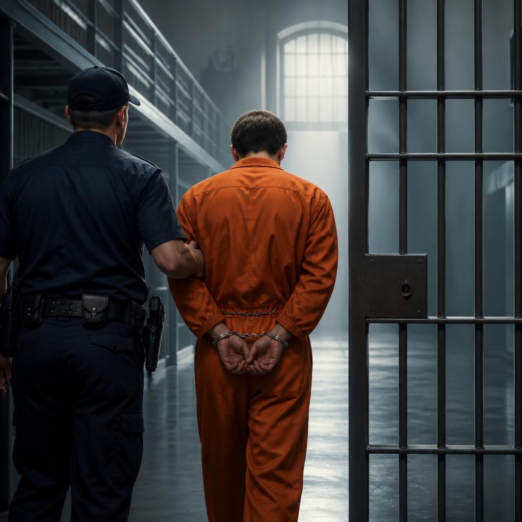 Illustration for the English word “prison”