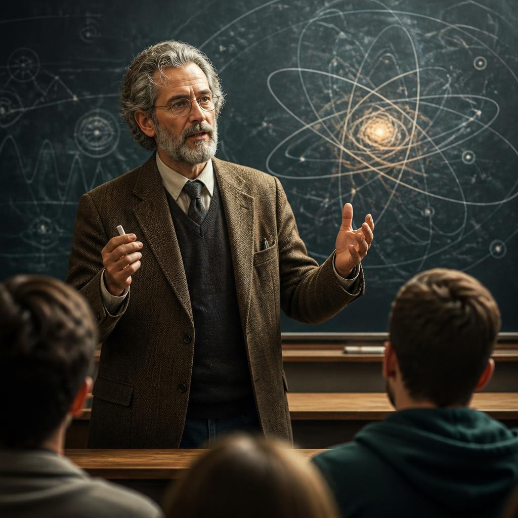 Illustration for the English word “professor”