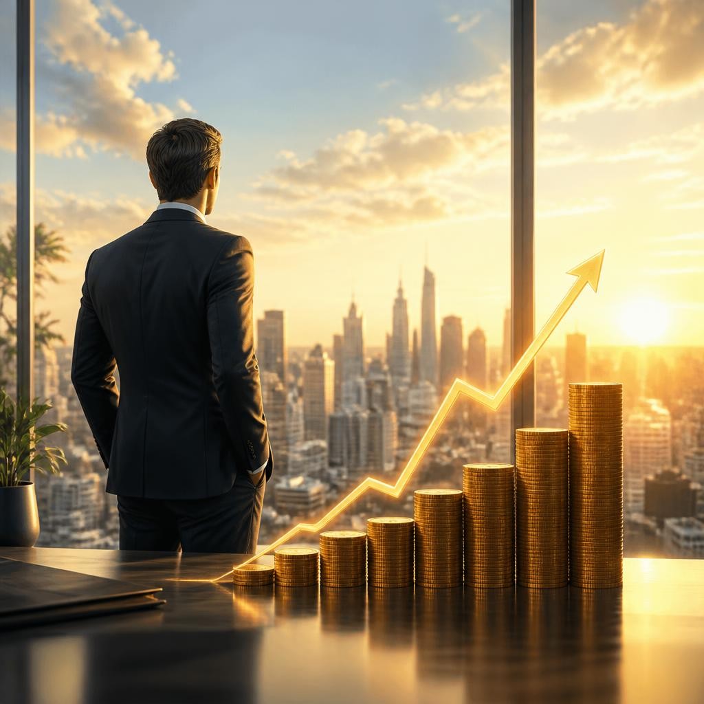 Illustration for the English word “profit”