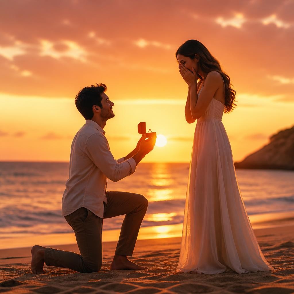 Illustration for the English word “propose”