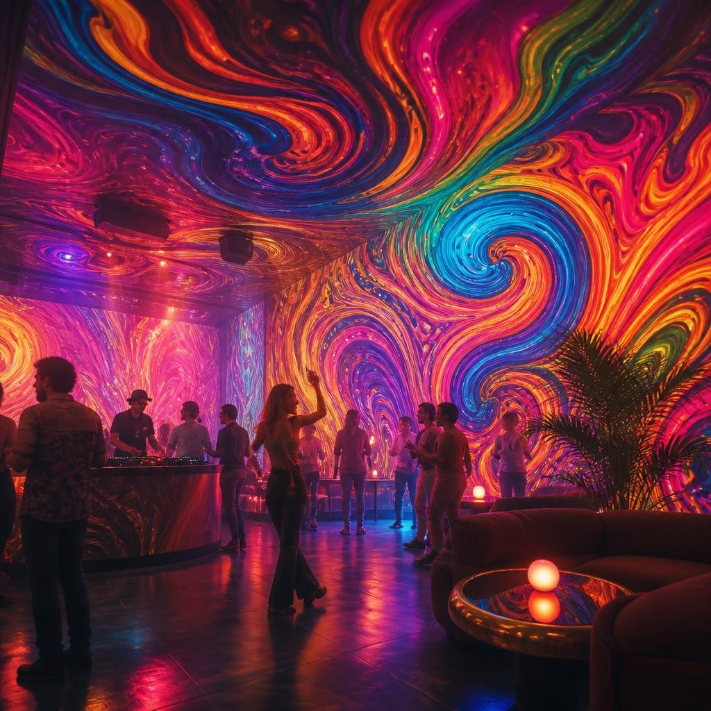 Illustration for the English word “psychedelic”