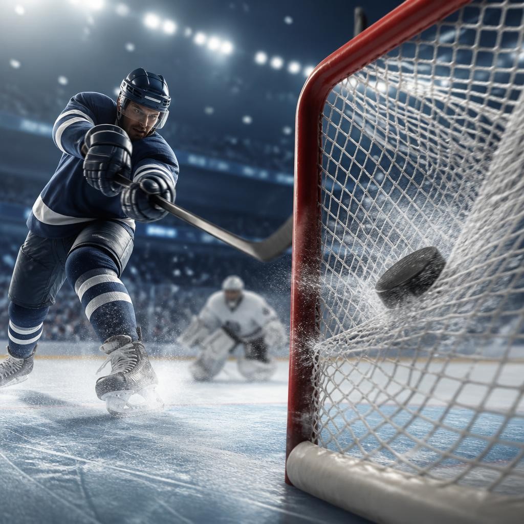 Illustration for the English word “puck”