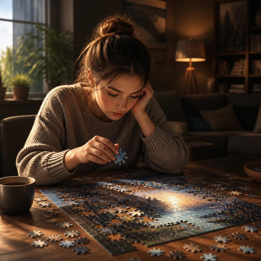 Interlocking jigsaw puzzle pieces.