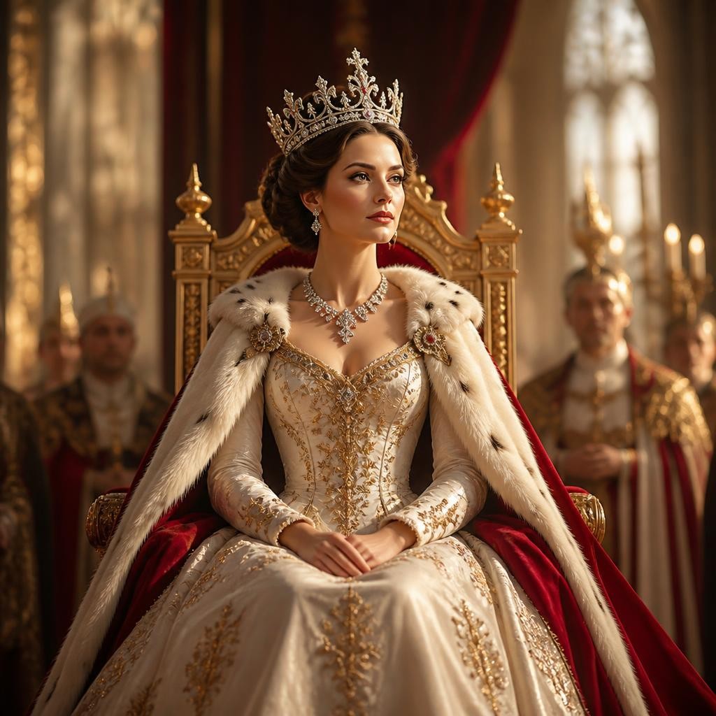 Illustration for the English word “queen”